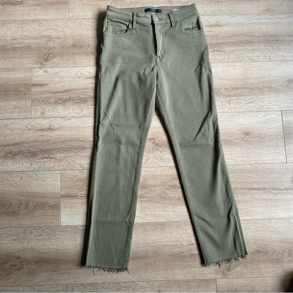 Mavi Women's Viola High-Rise Straight Leg Jeans In Olivine La Vintage raw hem - Picture 4 of 10